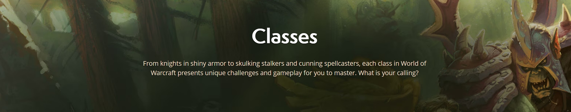 World of Warcraft Classes Image