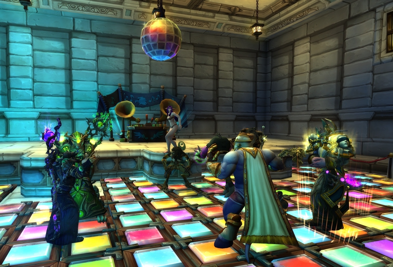 Image of A Dance Party in the Auction House in Stormwind in World of Warcraft