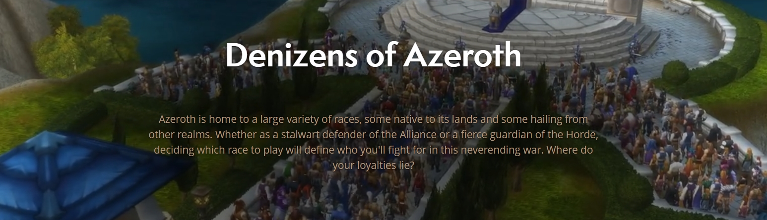 Image of Description of Races in World of Warcraft
